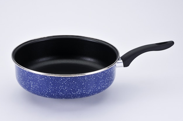 Blue tall pan with black handle