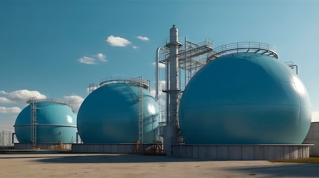 A blue tank with a blue top sits in a field.