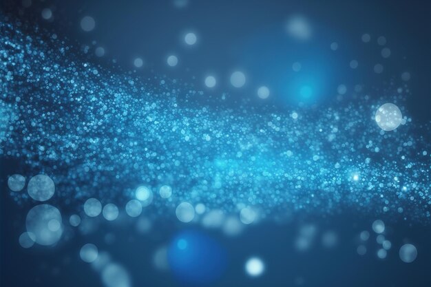 Blue technology abstract background with floating 3D particles texture