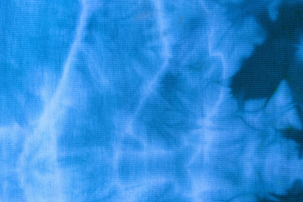 Blue tie dye fabric hand made pattern.