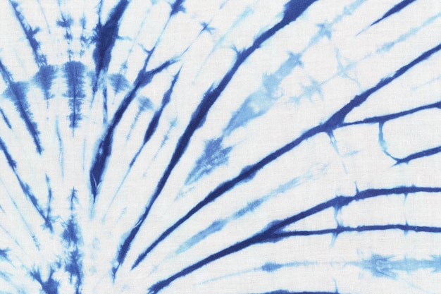 Photo blue tie dye fabric texture background for design in your work