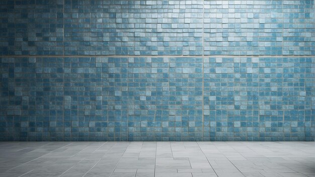 Photo a blue tile wall with a number of squares on it