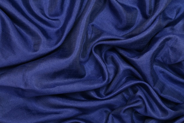Blue toned abstract fabric texture for background