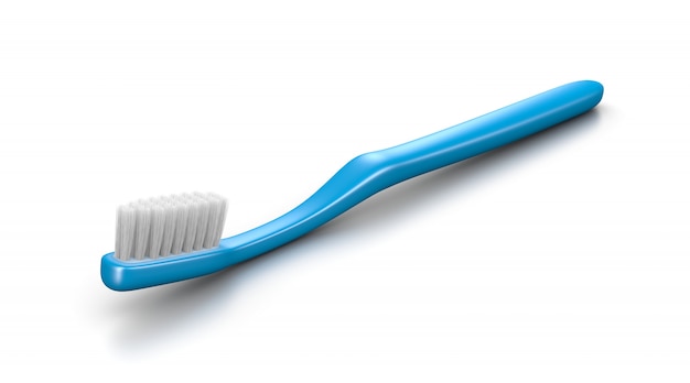 Blue Toothbrush on White