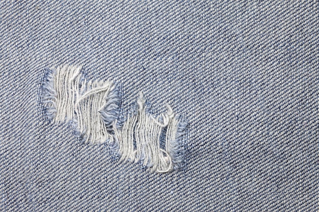 Blue torn denim jeans texture