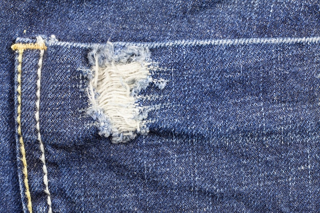 Blue torn denim jeans texture