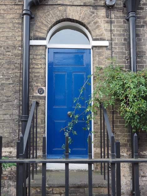 Blue traditional british door