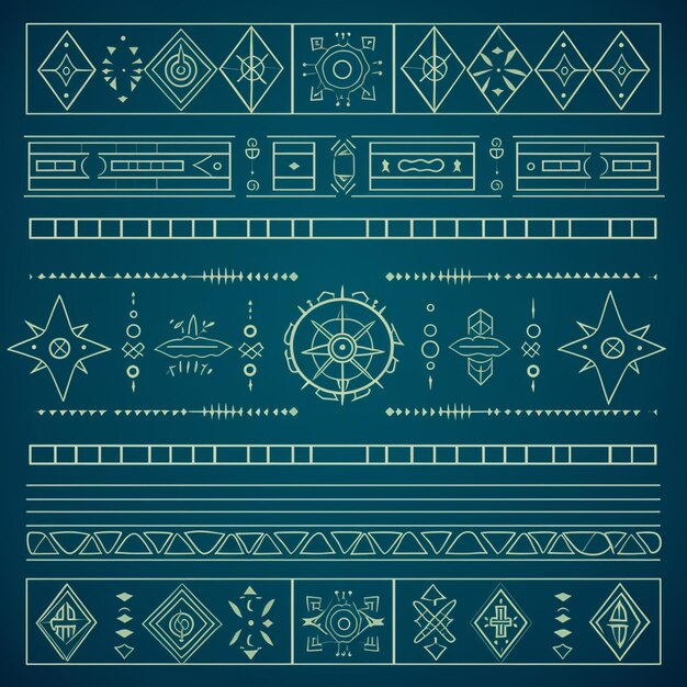 Blue Tribal Design