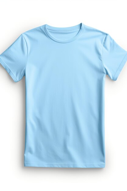 Blue tshirt on white background Tshirt mockup