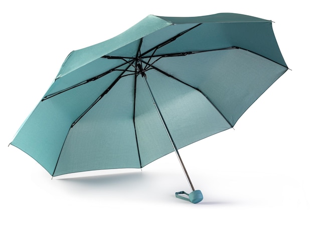 Photo blue umbrella on white background