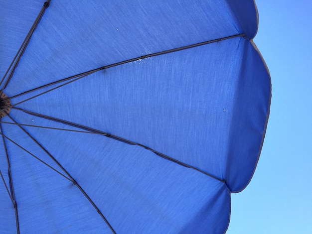 Photo under the blue umbrella