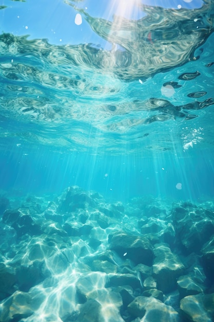 Blue underwater scenes