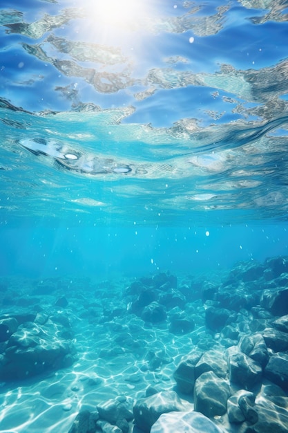 Blue underwater scenes