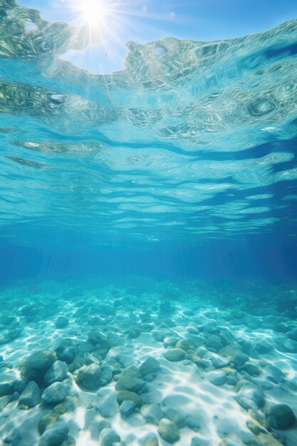 Blue underwater scenes