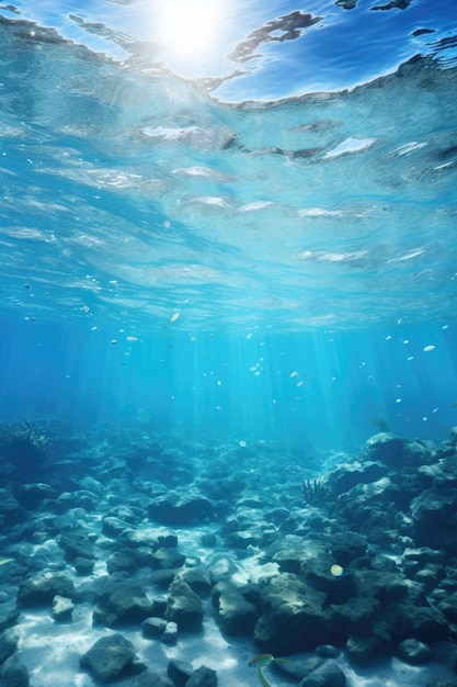 Blue underwater scenes