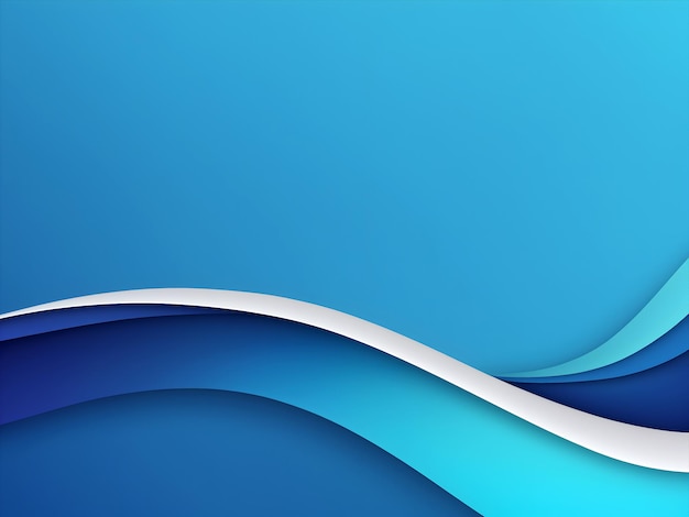 Blue vector graphic background with simple wave shapes