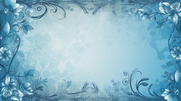 blue vintage background ornamental flowers