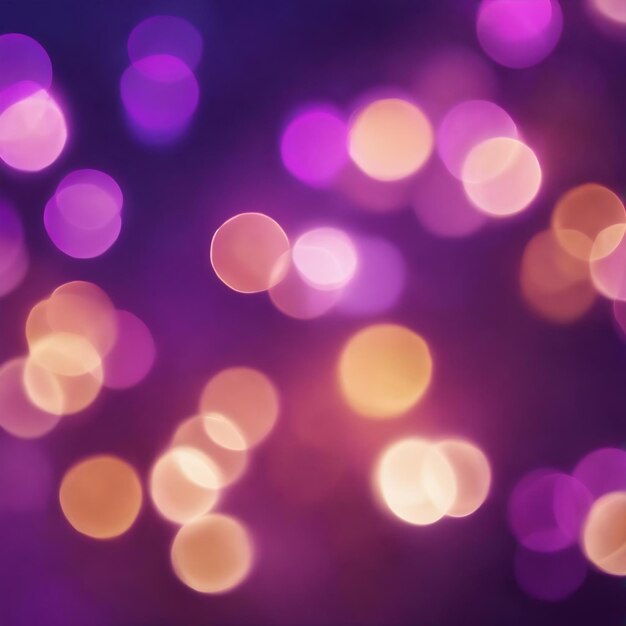 Blue violet bokeh abstract glowing defocused lights background