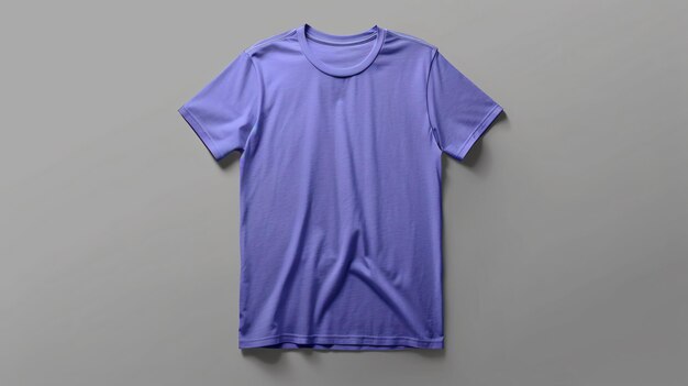 Blue violet color tshirt mokeup design in gray background