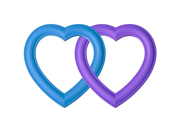 Blue and violet hearts couple of homosexual lgbt valentines high quality photo