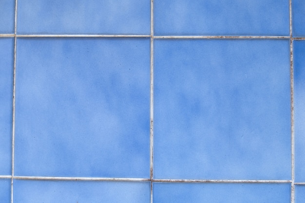 Blue wall tiles.