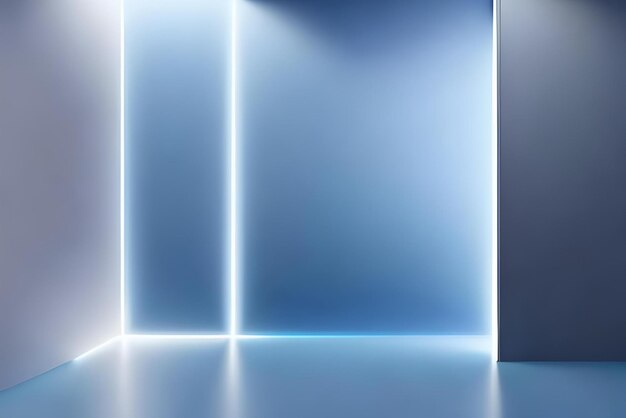 A blue wall with a light and a blue background