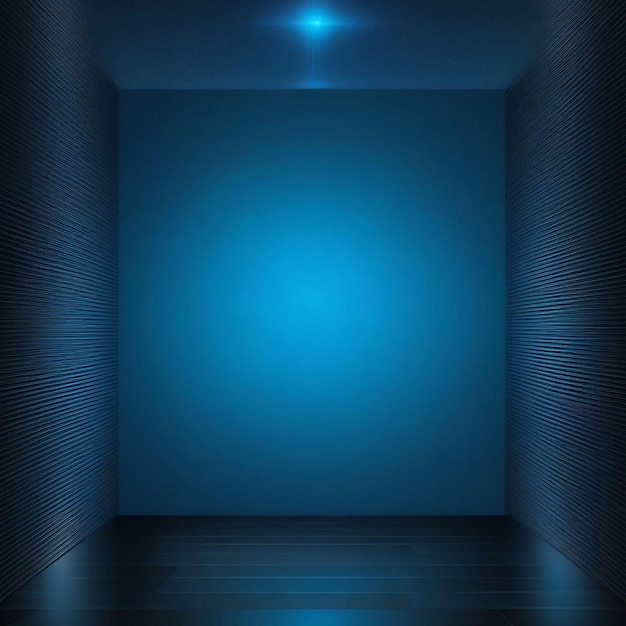 a blue wall with a light on it and a blue background