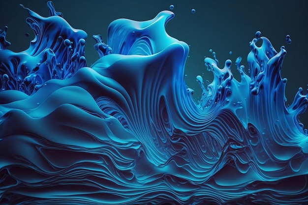 A blue water background with a blue liquid