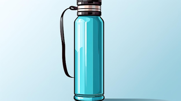 Blue water bottle for sports Water bottle on isolated background with copy space for text