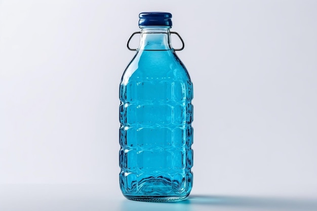 Blue Water Bottle Transparent Isolated Hydration Generative AI