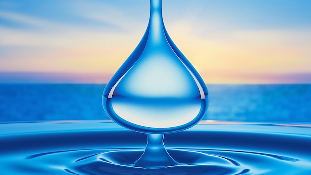 Blue water drop background