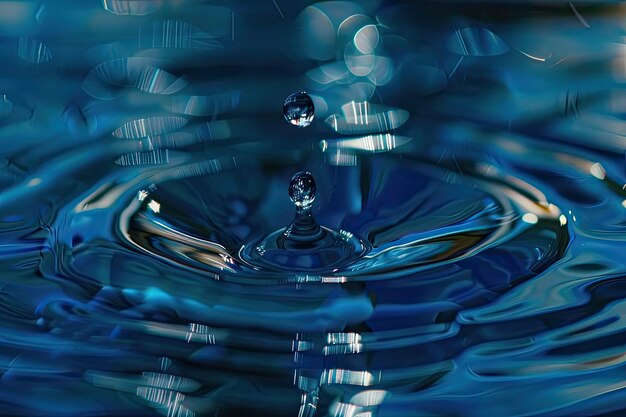 Photo blue water drop