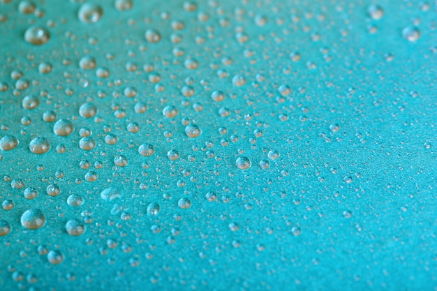 Blue water drops background