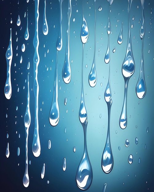 Blue Water Drops Background