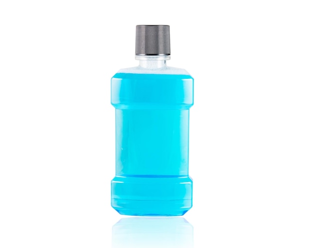 Blue water mouthwash isolate