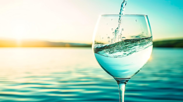 Blue water splash on bottle