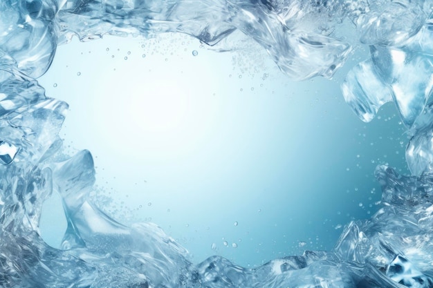 Blue water splash flowing art for background wallpaper decoration