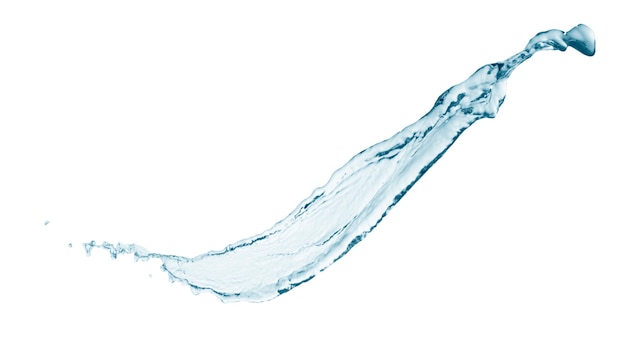 Photo blue water splash isolated on white background
