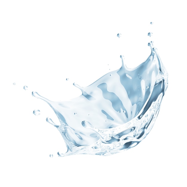 Blue Water Splash isolated