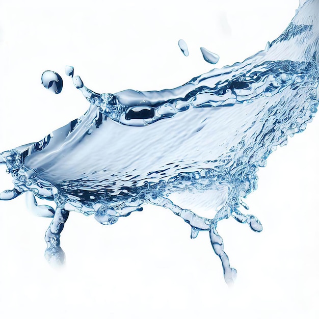 A blue water splash with the letter m on it