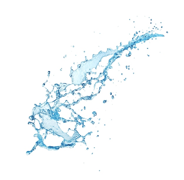 Blue water splash