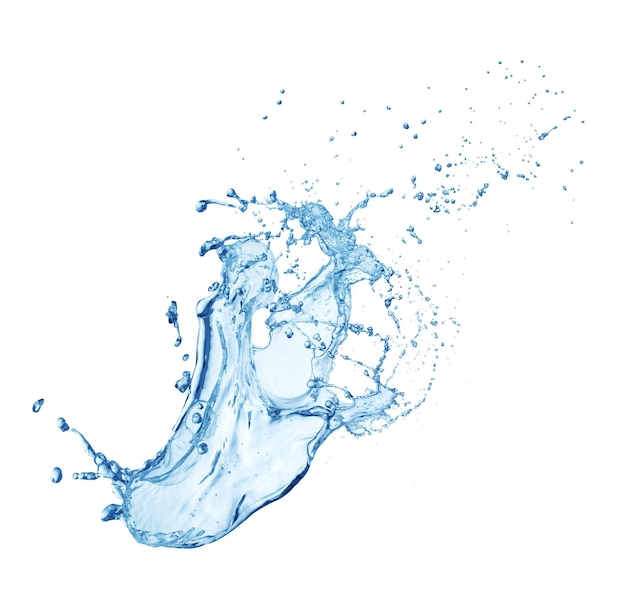 Blue water splash