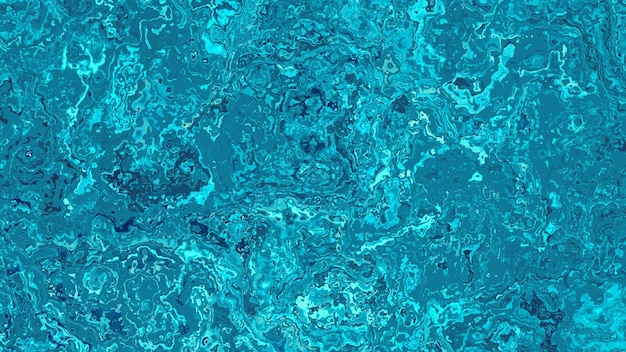 a blue water surface with bubbles in it