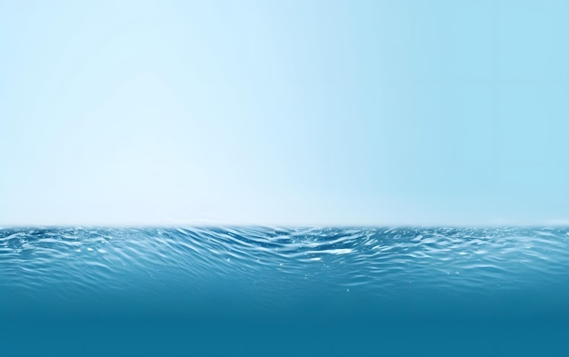 水の波紋のある青い水面。