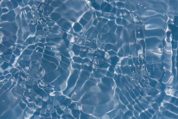 A blue water surface with ripples and the word water on it