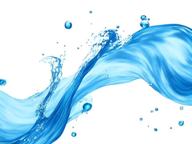 Premium AI Image | Blue water swirl splash with little bubbles isolated ...