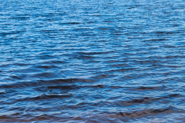 Blue water texture background Surface of the lake