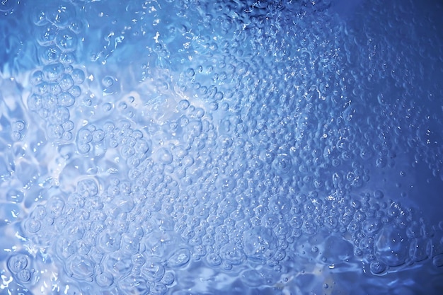 Blue water texture Bubbles and bubbling water