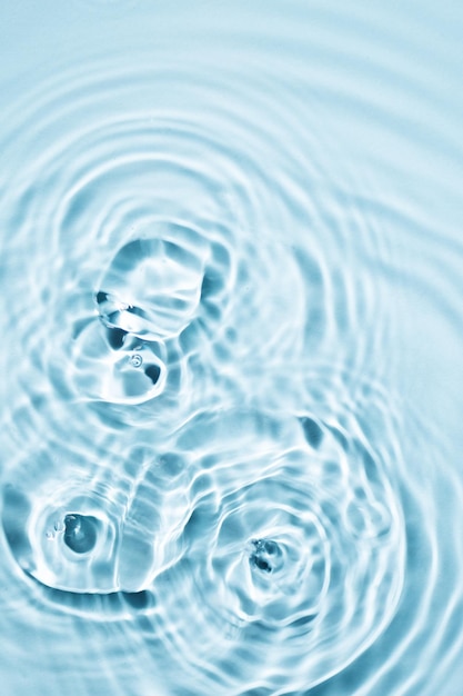 Blue water wave achtergrond bovenaanzicht Abstracte waterdruppels textuur voor ontwerp