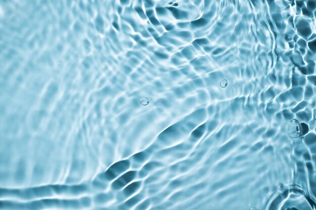 Blue water wave background top view Abstract water drops texture for design